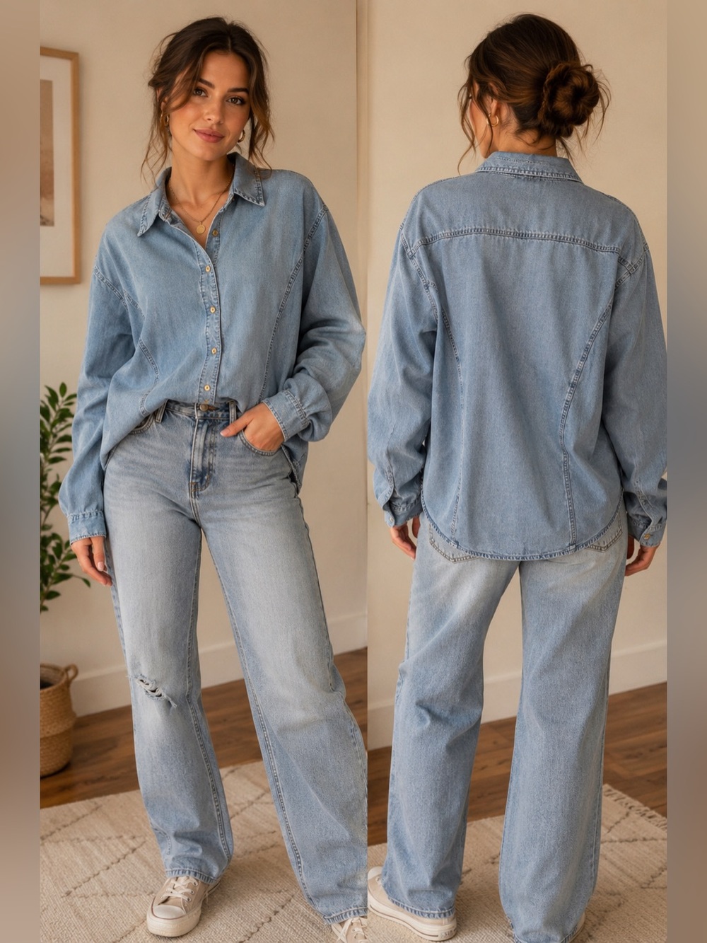 Reitman’s Lightweight Denim Blouse